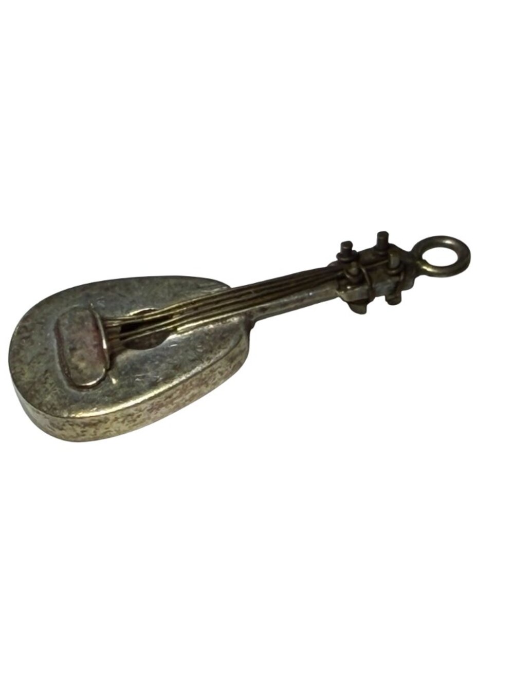 Vintage Sterling Silver Mandolin Charm Beau Musical Instrument 3D Figural 925 - Picture 3 of 5